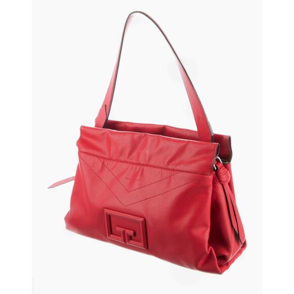 Givenchy Red Leather Shoulder Hand Bag Purse - Picture 1 of 10